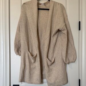 Soma Soft Beige Open-Front Cardigan